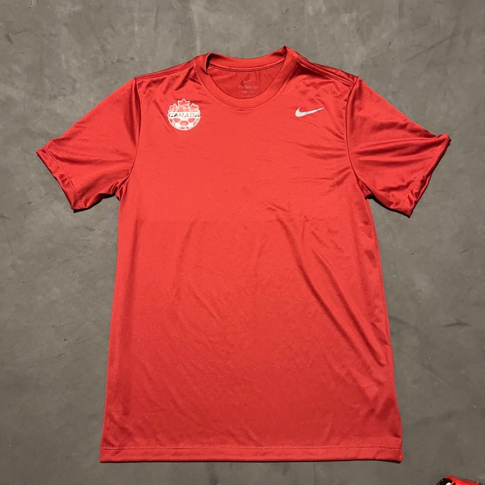Nike Dri-FIT Canada Soccer T-Shirt Mens Medium Red Short Sleeve